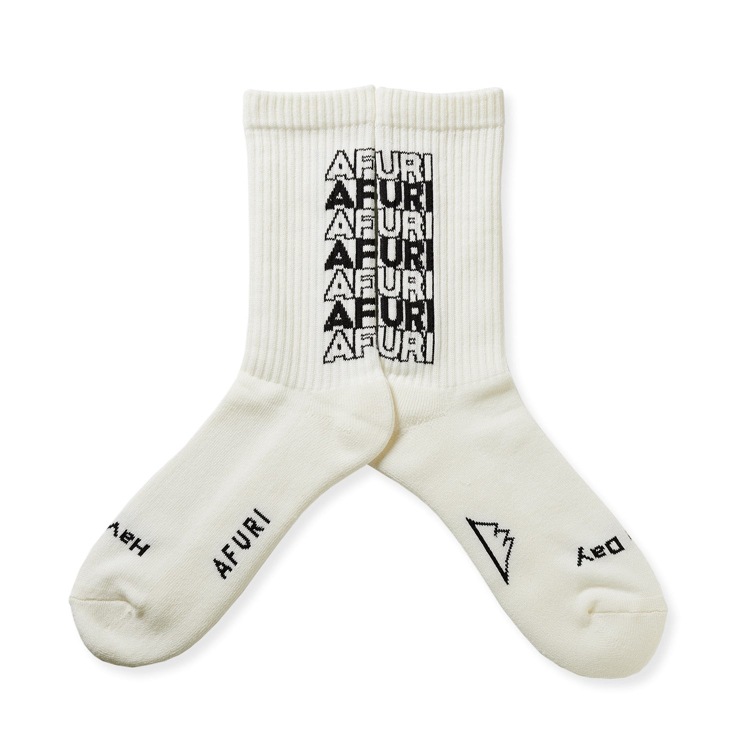 AFURI "Have A Nice Day" Socks / Black