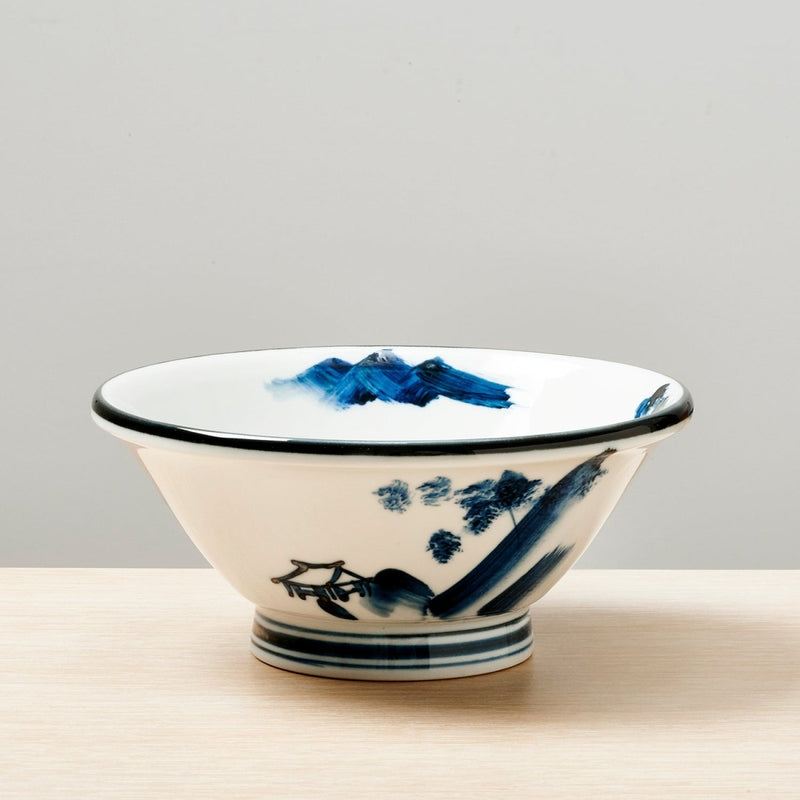 AFURI Shinko 原創半拉麵碗(海軍藍)