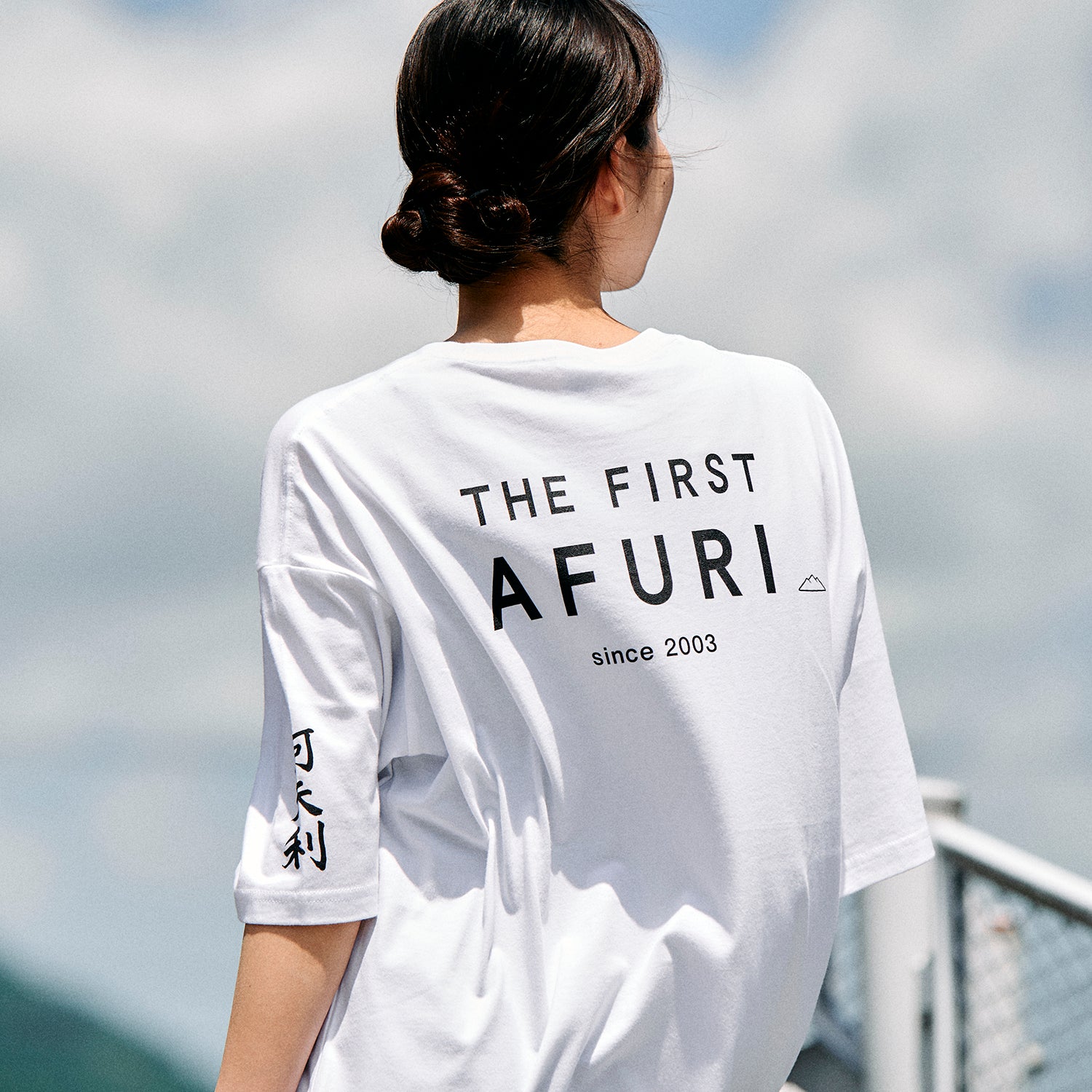 AFURI20th Big silhouette T-shirt（WHITE）