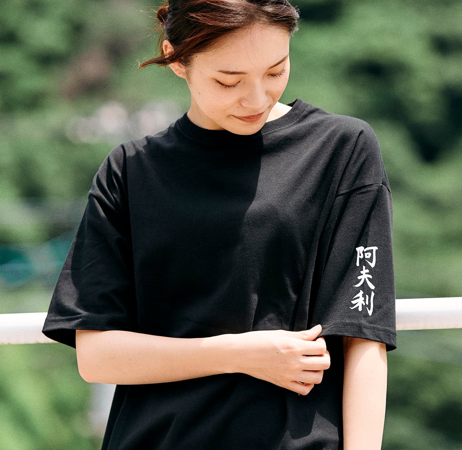 AFURI 20TH ANNIVERSARY / Big silhouette T-shirt（BLACK）