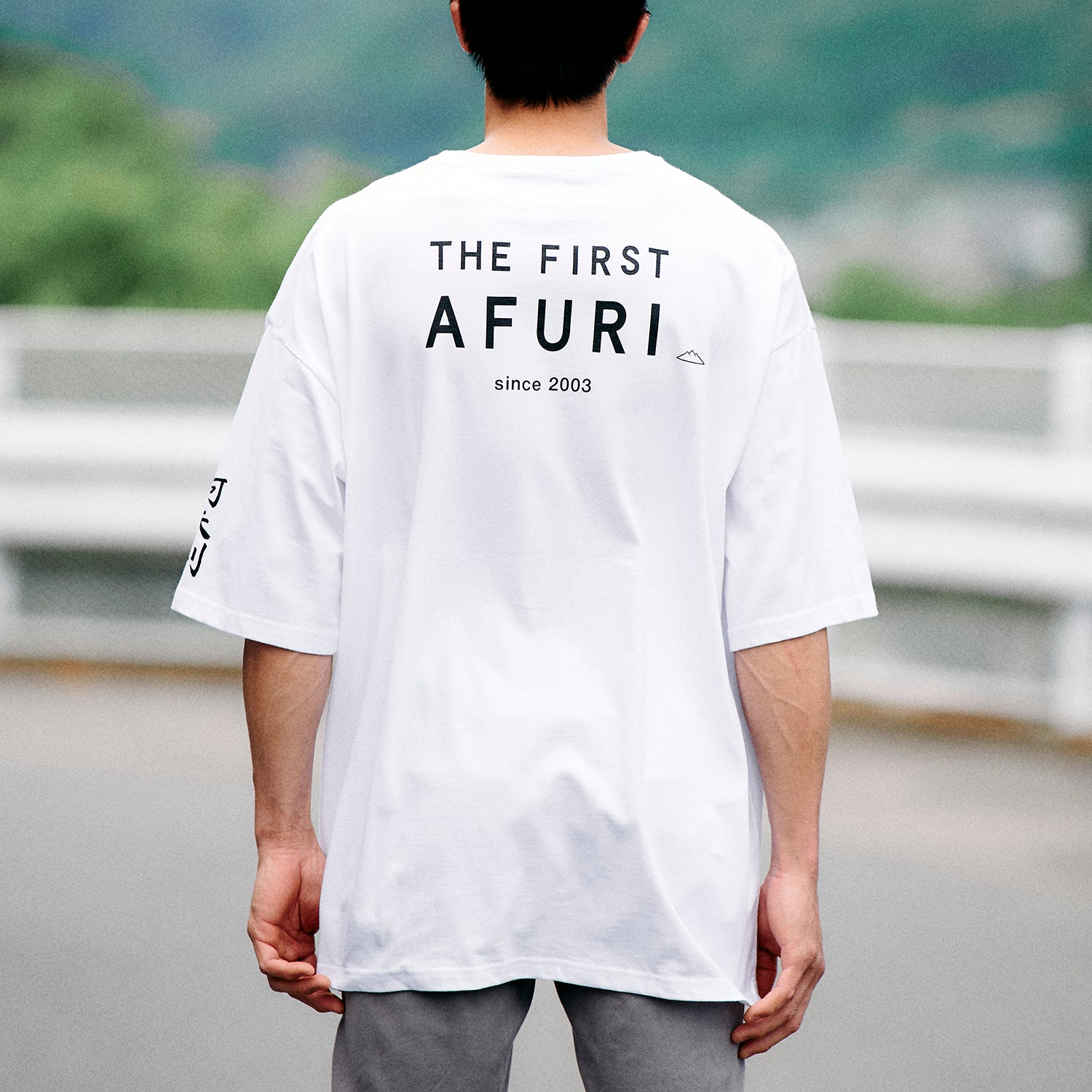 AFURI20th Big silhouette T-shirt（WHITE）