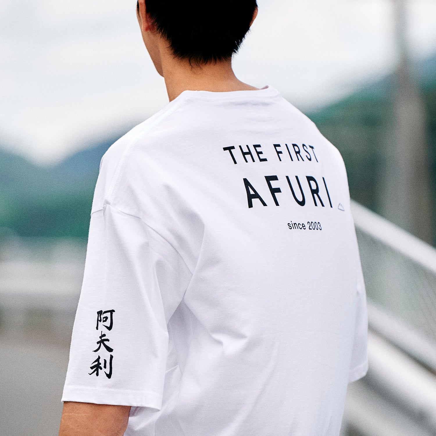 AFURI20th Big silhouette T-shirt（WHITE）